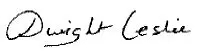 Dwight Leslie signature